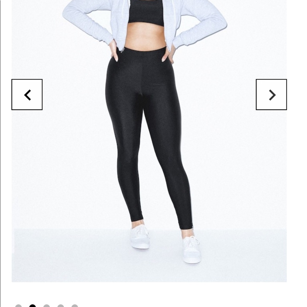 American Apparel Nylon Tricot Shiny Legging XS - Picture 7 of 8